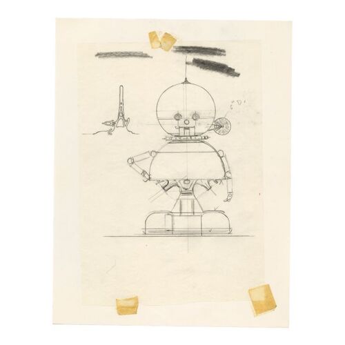 1702. Set of Three Hand-Drawn Ralph McQuarrie Sparky Concept Sketches ### STAR WARS: PANASONIC COMMERCIAL (1988)