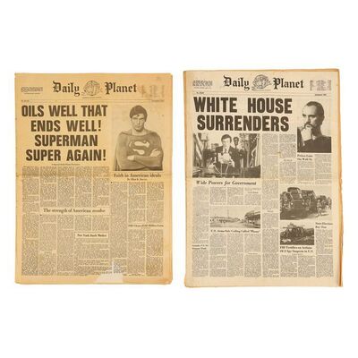 1739. "Oils Well That Ends Well! Superman Super Again!" and "White House Surrenders" Newspapers ### SUPERMAN II (1980)/SUPERMAN III (1983)