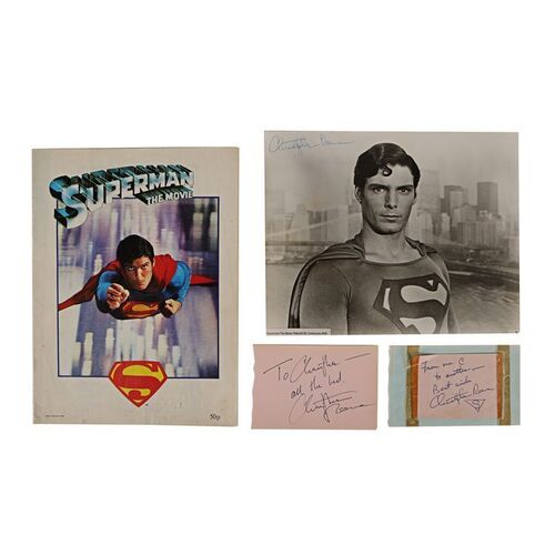 1740. Set of Three Christopher Reeve Autographs and a Promotional Booklet ### SUPERMAN (1978)
