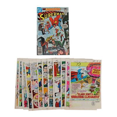 1748. DC Comics No. 493 with Adrienne Roy Hand-Coloured "Clark Kent's Vanishing Classmates" Interior Colour Guides ### SUPERMAN FRANCHISE (1978-1987)