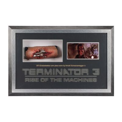 1755. SFX T-800 (Arnold Schwarzenegger) Arm Piece ### TERMINATOR 3: RISE OF THE MACHINES (2003)