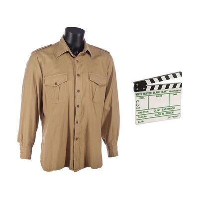 1815. John Wilson's (Clint Eastwood) Safari Shirt and Production Clapperboard ### WHITE HUNTER BLACK HEART (1990)