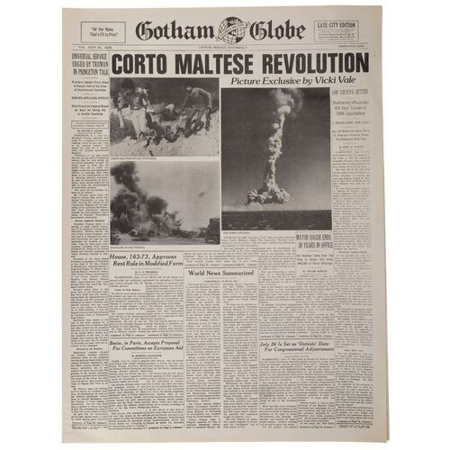 5. Corto Maltese Revolution Gotham Globe Newspaper Cover ### BATMAN (1989)