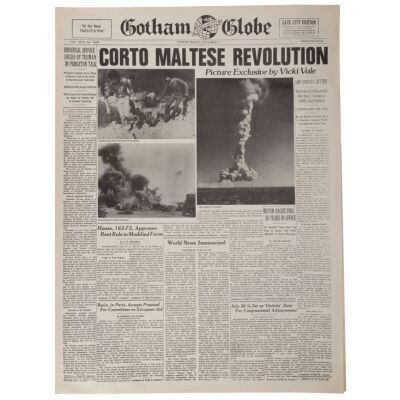 5. Corto Maltese Revolution Gotham Globe Newspaper Cover ### BATMAN (1989)