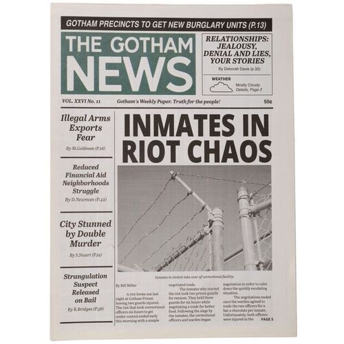 73. Inmates in Riot Chaos Gotham News Newspaper Cover ### JOKER (2019)