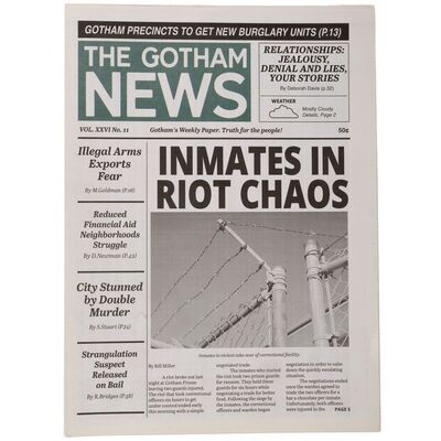 73. Inmates in Riot Chaos Gotham News Newspaper Cover ### JOKER (2019)