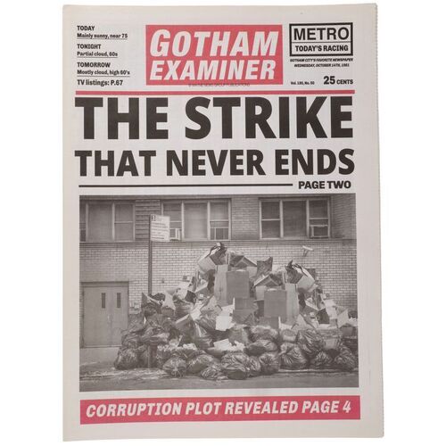 76. The Strike That Never Ends Gotham Examiner Newspaper Cover ### JOKER (2019)