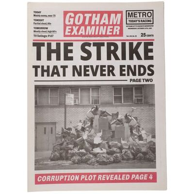 76. The Strike That Never Ends Gotham Examiner Newspaper Cover ### JOKER (2019)