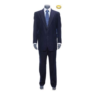 Lot #1: Jordan Belfort's (DiCaprio) Opening Bullpen Scene Suit with Wedding Band and Screen-Matched Suit Jacket ### WOLF OF WALL STREET, THE (2013)