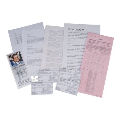 Lot #5: Jordan Belfort's (DiCaprio) "Straight Line Persuasion Training" Pamphlet, Stratton Oakmont Sales Scripts and 3 Lemmons in Production Bag ### WOLF OF WALL STREET, THE (2013)