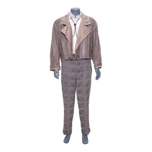 Lot #20: Chester Ming (Choi) Diner Costume with Screen-Matched Grey Leather Jacket ### WOLF OF WALL STREET, THE (2013)
