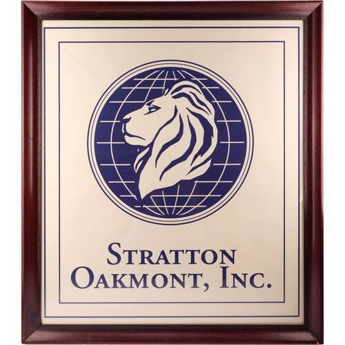 Lot #31: Stratton Oakmont, Inc. Framed Company Logo Poster ### WOLF OF WALL STREET, THE (2013)