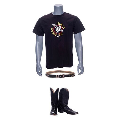 Lot #85: Brad Bodnick's (Bernthal) IRA's Kung Foo Shirt with Belt and Cowboy Boots ### WOLF OF WALL STREET, THE (2013)