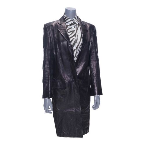 Lot #119: Naomi LaPaglia's (Robbie) Photo-Matched Black Leather Jacket and Blouse ### WOLF OF WALL STREET, THE (2013)
