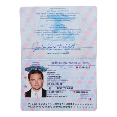 Lot #127: Jordan Belfort's (DiCaprio) Passport ### WOLF OF WALL STREET, THE (2013)