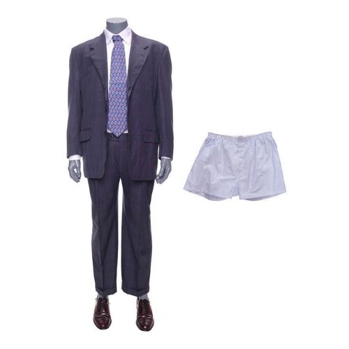 Lot #128: Donnie Azoff's (Hill) Switzerland Banking Meeting Suit with Boxers and Screen-Matched Suit Jacket ### WOLF OF WALL STREET, THE (2013)