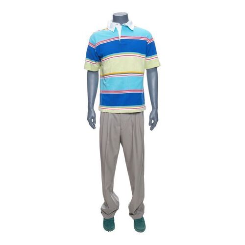 Lot #138: Jordan Belfort's (DiCaprio) Hiding Money Costume with Screen-Matched Polo Shirt ### WOLF OF WALL STREET, THE (2013)