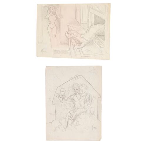 Lot #40: Pair of Hand-Drawn Annotated Concept Sketches ### THE DAY TIME ENDED (1979)