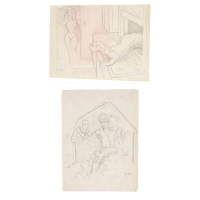 Lot #40: Pair of Hand-Drawn Annotated Concept Sketches ### THE DAY TIME ENDED (1979)