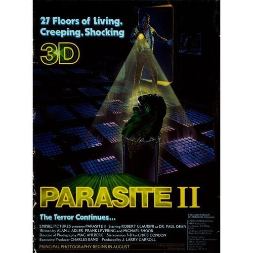 Lot #45: Cannes Market Promotional One Sheet ### PARASITE II (UNPRODUCED)