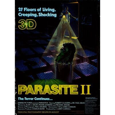 Lot #45: Cannes Market Promotional One Sheet ### PARASITE II (UNPRODUCED)