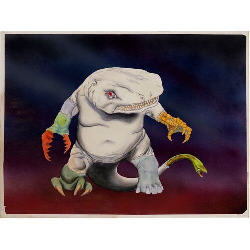 Lot #46: Hand-Painted Alien Character Promotional Concept Artwork ### ARENA (1989 - EMPIRE PICTURES)