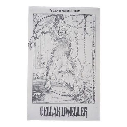 Lot #48: Printed Trade Ad Collage Mock-Up ### CELLAR DWELLER (1988 - EMPIRE PICTURES)