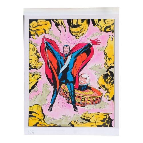 Lot #50: Hand-Colored Jack Kirby "Dr. Mortalis" Photostat Trade Ad Artwork ### DOCTOR MORDRID (1980s UNPRODUCED - EMPIRE PICTURES