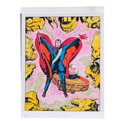 Lot #50: Hand-Colored Jack Kirby "Dr. Mortalis" Photostat Trade Ad Artwork ### DOCTOR MORDRID (1980s UNPRODUCED - EMPIRE PICTURES