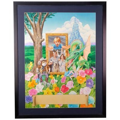 Lot #58: Framed Hand-Painted Larry Salk Trade Ad Artwork ### MIRRORWORLD (UNPRODUCED - EMPIRE PICTURES)
