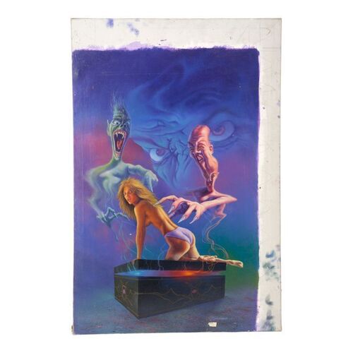 Lot #73: Hand-Painted Jim Warren Trade Advertisement Artwork ### BEASTIE BOY (UNPRODUCED - FULL MOON)