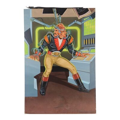 Lot #76: Hand-Painted Larry Salk Empire Pictures Three-Faced-Man Promotional Concept Artwork ### DECAPITRON (UNPRODUCED - FULL MOON)