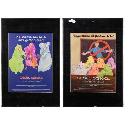 Lot #79: Pair of Hand-Painted Trade Advertisement Artworks ### GHOUL SCHOOL (1990 - FULL MOON)