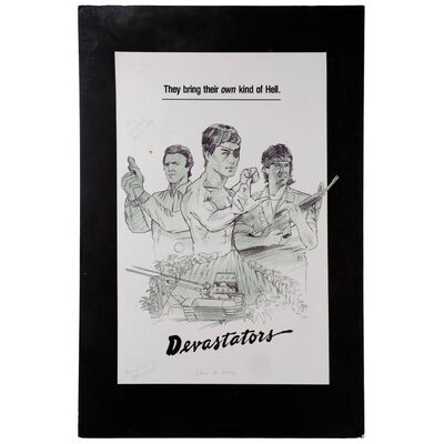 Lot #92: Matted Printed Annotated Trade Advertisement Mock-Up ### DEVASTATORS (UNPRODUCED - FULL MOON)