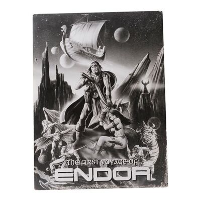 Lot #94: Printed Trade Advertisement Mock-Up ### FIRST VOYAGE OF ENDOR, THE (UNPRODUCED - FULL MOON)