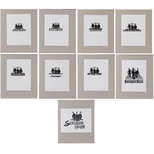 Lot #97: Set of Nine Printed Logo Concept Artworks ### SHRUNKEN HEADS (1994 - FULL MOON)