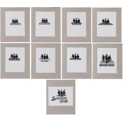 Lot #97: Set of Nine Printed Logo Concept Artworks ### SHRUNKEN HEADS (1994 - FULL MOON)