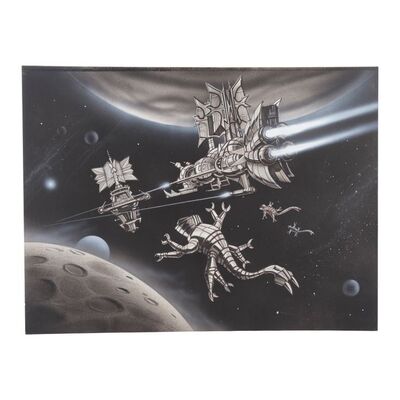 Lot #111: Hand-Illustrated Space Battle Concept Artwork ### SHANDAR (UNPRODUCED - FULL MOON)