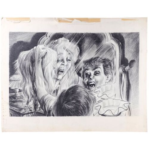Lot #115: Hand-Drawn Child Murderer with Head Concept Sketch ### FULL MOON PRODUCTIONS