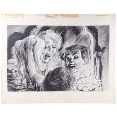 Lot #115: Hand-Drawn Child Murderer with Head Concept Sketch ### FULL MOON PRODUCTIONS