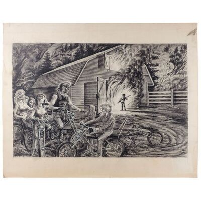 Lot #116: Hand-Drawn Child Murderer with Shotgun Concept Sketch ### FULL MOON PRODUCTIONS