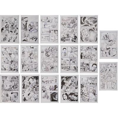 Lot #121: Set of 15 Hand-Illustrated Annotated Promotional Comic Book Pages with Two Additional Pages ### JOSH KIRBY...TIME WARRIOR! FRANCHISE (1995-1996 - FULL MOON)