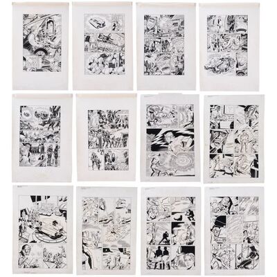 Lot #122: Set of 12 Hand-Illustrated Promotional Comic Book Pages ### JOSH KIRBY...TIME WARRIOR! FRANCHISE (1995-1996 - FULL MOON)