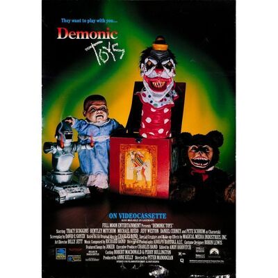 Lot #142: VHS Release One Sheet ### DEMONIC TOYS (1992 - FULL MOON)