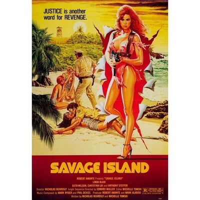 Lot #167: Set of Three One Sheets ### SAVAGE ISLAND (1985 - EMPIRE PICTURES)
