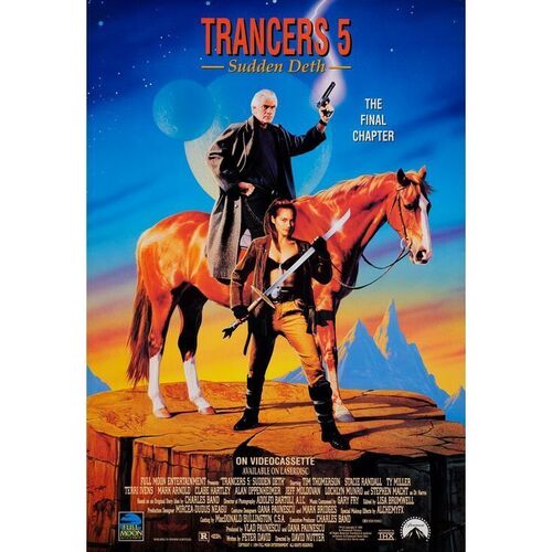 Lot #180: Set of 10 VHS Release One Sheet ### TRANCERS 5: SUDDEN DETH (1994 - FULL MOON)