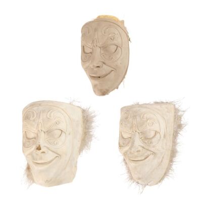 Lot #4. Set of Three Clockwork Droid Faces ### DOCTOR WHO (TV SERIES, 2005-2022)