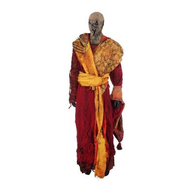 Lot #99. Red and Yellow Monk Robes and Head Appliance ### DOCTOR WHO (TV SERIES, 2005-2022)