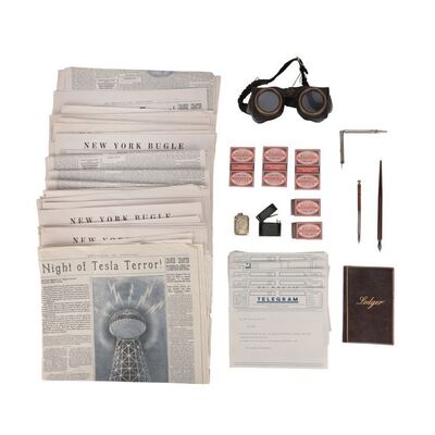 Lot #128. Nikola Tesla's (Goran Visnjic) Props and Newspapers ### DOCTOR WHO (TV SERIES, 2005-2022)
