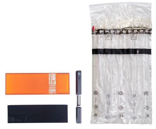 30. K's (Ryan Gosling) Light-up Extendable Emanator with Black "JOI" Case, Orange Outer Box and Bubble Shipping Packaging ### BLADE RUNNER 2049 (2017)